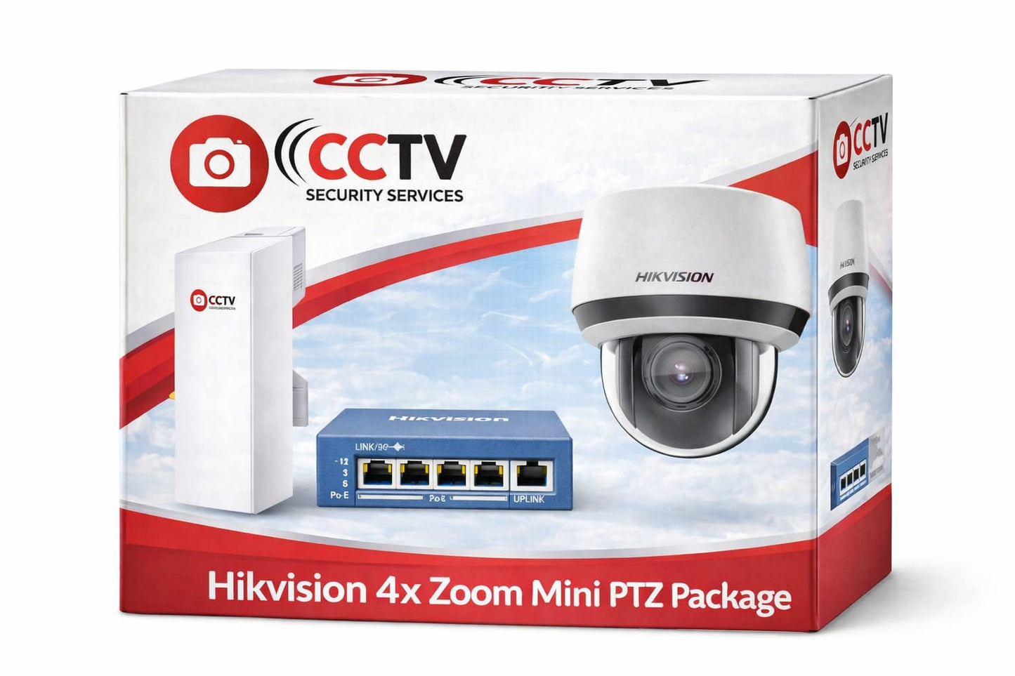 Package 1 - Mini 4x zoom Hikvision PTZ + Fitting